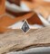 Kite cut  Black Rutilated Quartz engagement ring Vintage Moissanite rose gold ring Cubic Zirconia wedding ring Anniversary Bridal gift product 1